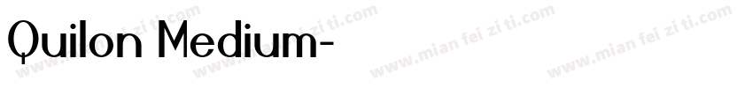 Quilon Medium字体转换